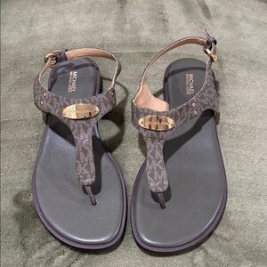 Michael Kors green Logo Sandals